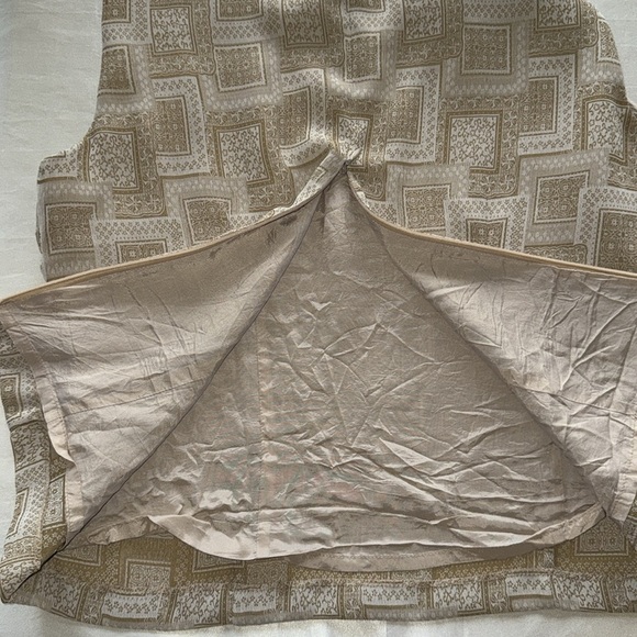 Vintage Mable High Fashion Italian Designer Tan Sleeveless Top Italian 42 US 6 - Picture 8 of 9